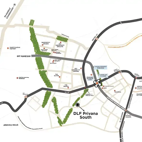 dlf privana south location