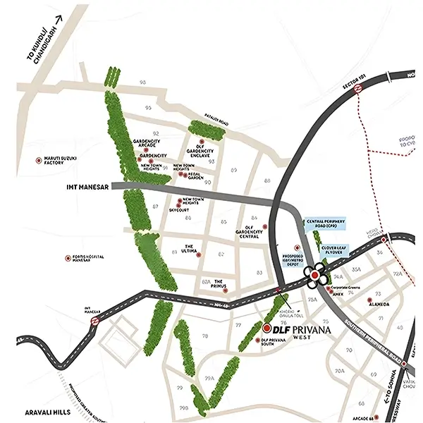 dlf privana west location